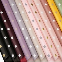 Fresh Dot Pattern Plastic Flower Wrapping Paper
