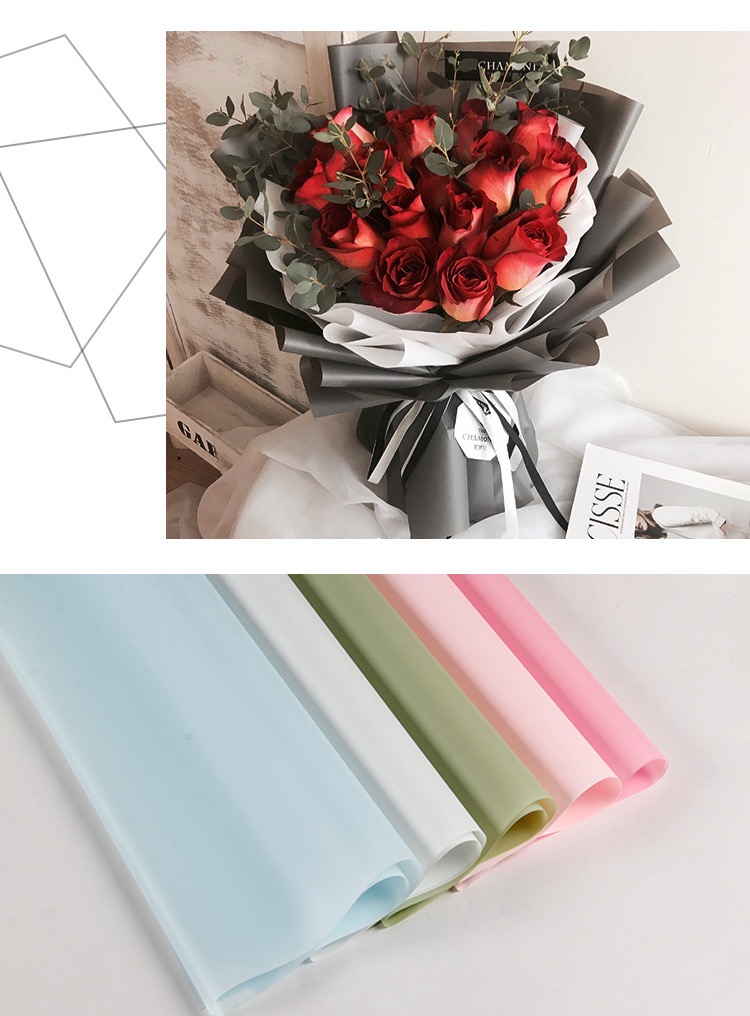 Waterproof Pure Color Plastic Flower Wrapping Paper - 顶存工艺品