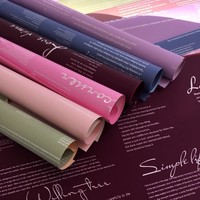 Exquisite English Lettering Flower Wrapping Paper