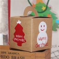 Cute Christmas kraft gift box
