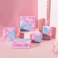 Custom Logo Luxury Pink Gift Jewelry Box with sponge